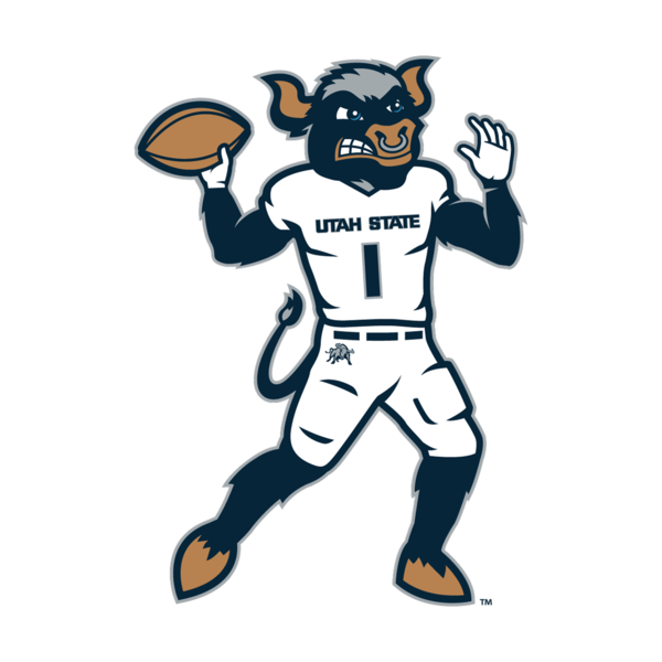 Big Blue Football Sticker 3 In